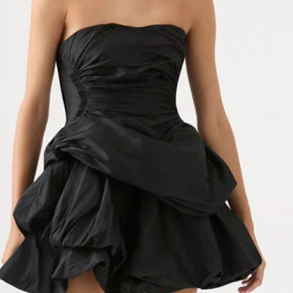 AJE Black Eldora Daybreak Strapless Mini Dress Size: 4 AU or US 0 NWT $525 - Picture 7 of 11